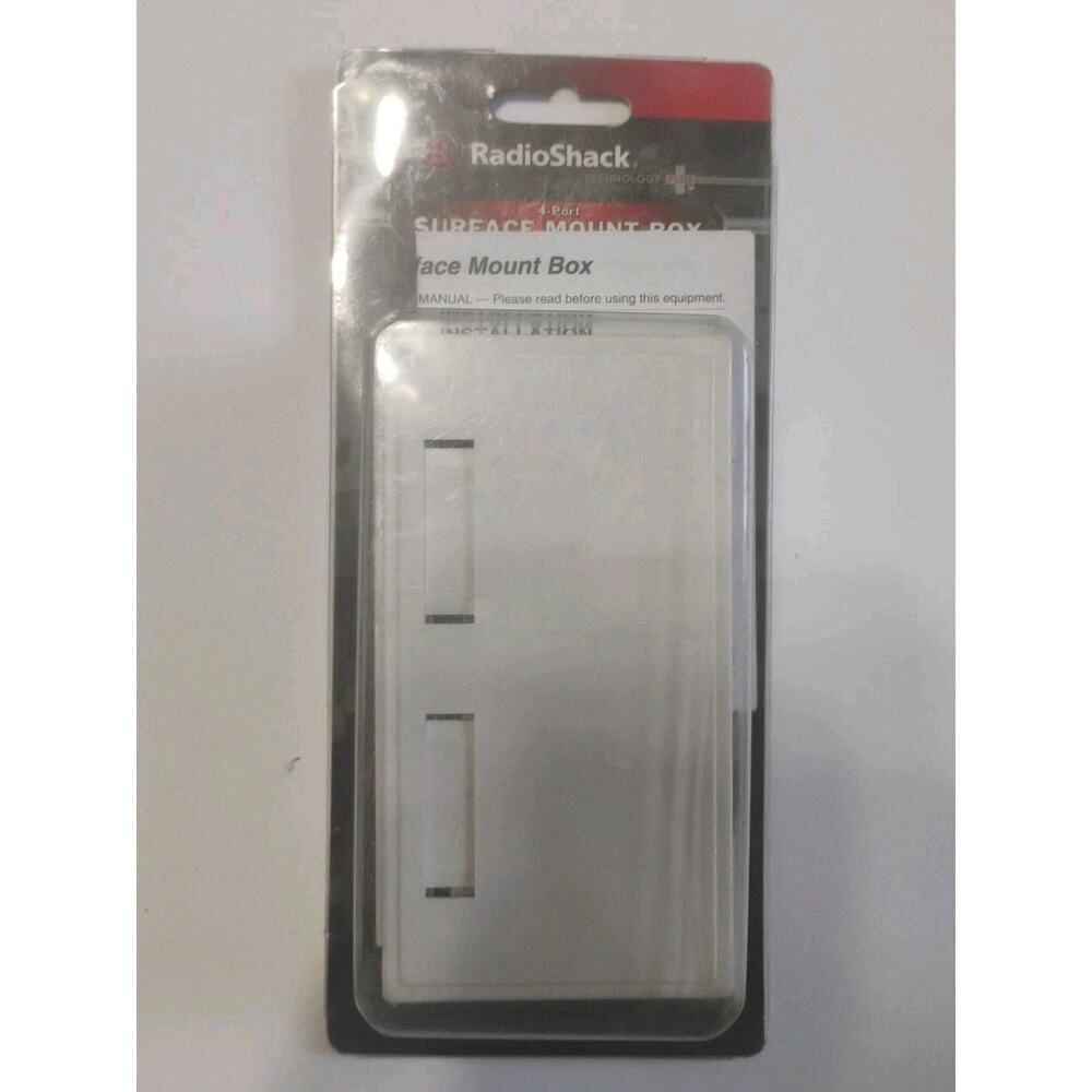 RadioShack Snap-In 4-Port Surface-Mount Box White, 278-2093 with assorted jacks